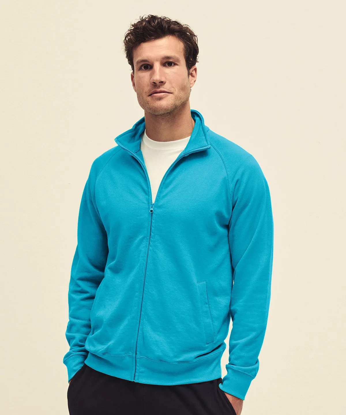 Lightweight sweatshirt jacket | Bottle Green