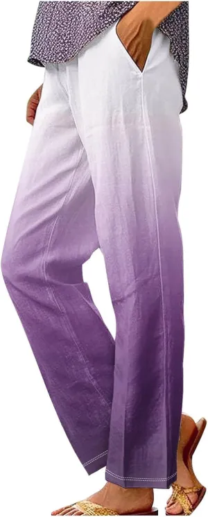 Linen Blend Pants Womens Plus Spring Cotton Loose Pants Women Travel Women Cotton Pants Summer