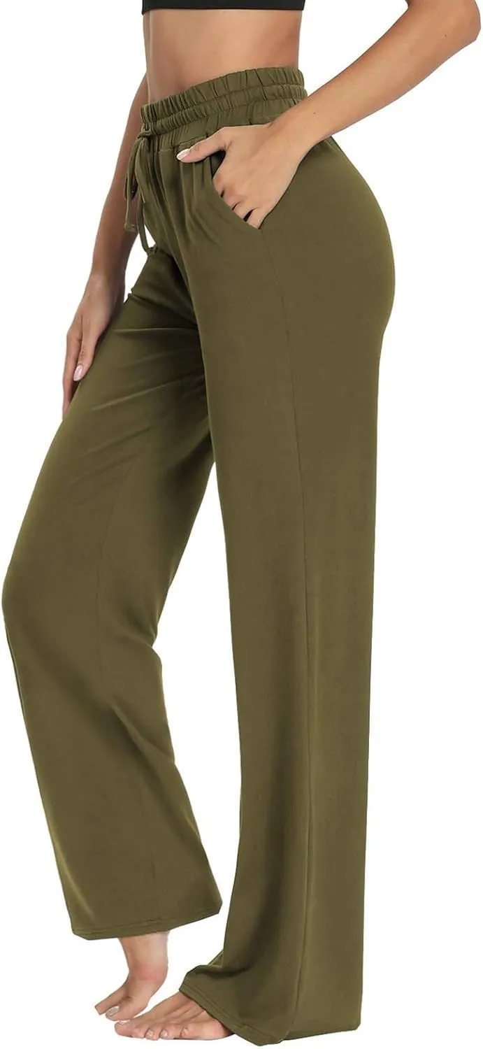 Linen Cotton Cargo Pants Straight Leg Summer Lounge High Waisted, Womens Pants Trendy Trousers Business Casual