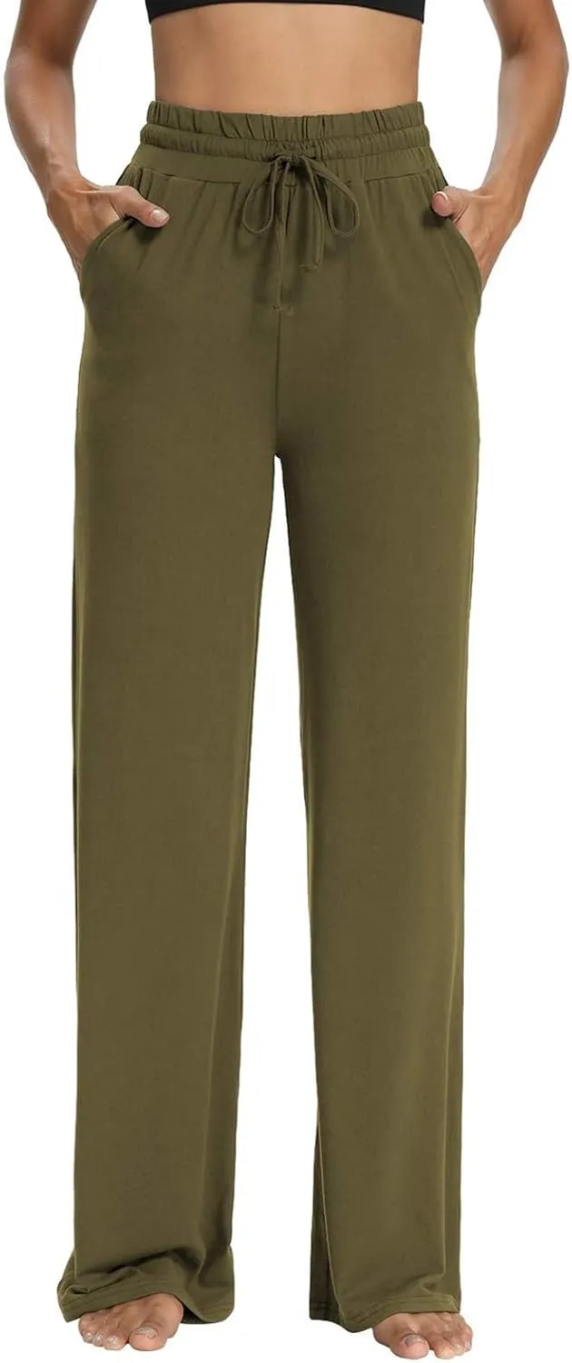 Linen Cotton Cargo Pants Straight Leg Summer Lounge High Waisted, Womens Pants Trendy Trousers Business Casual