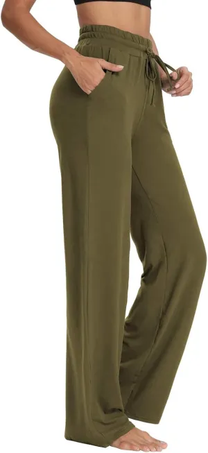 Linen Cotton Cargo Pants Straight Leg Summer Lounge High Waisted, Womens Pants Trendy Trousers Business Casual
