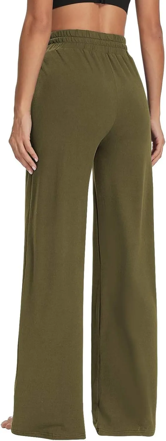 Linen Cotton Cargo Pants Straight Leg Summer Lounge High Waisted, Womens Pants Trendy Trousers Business Casual