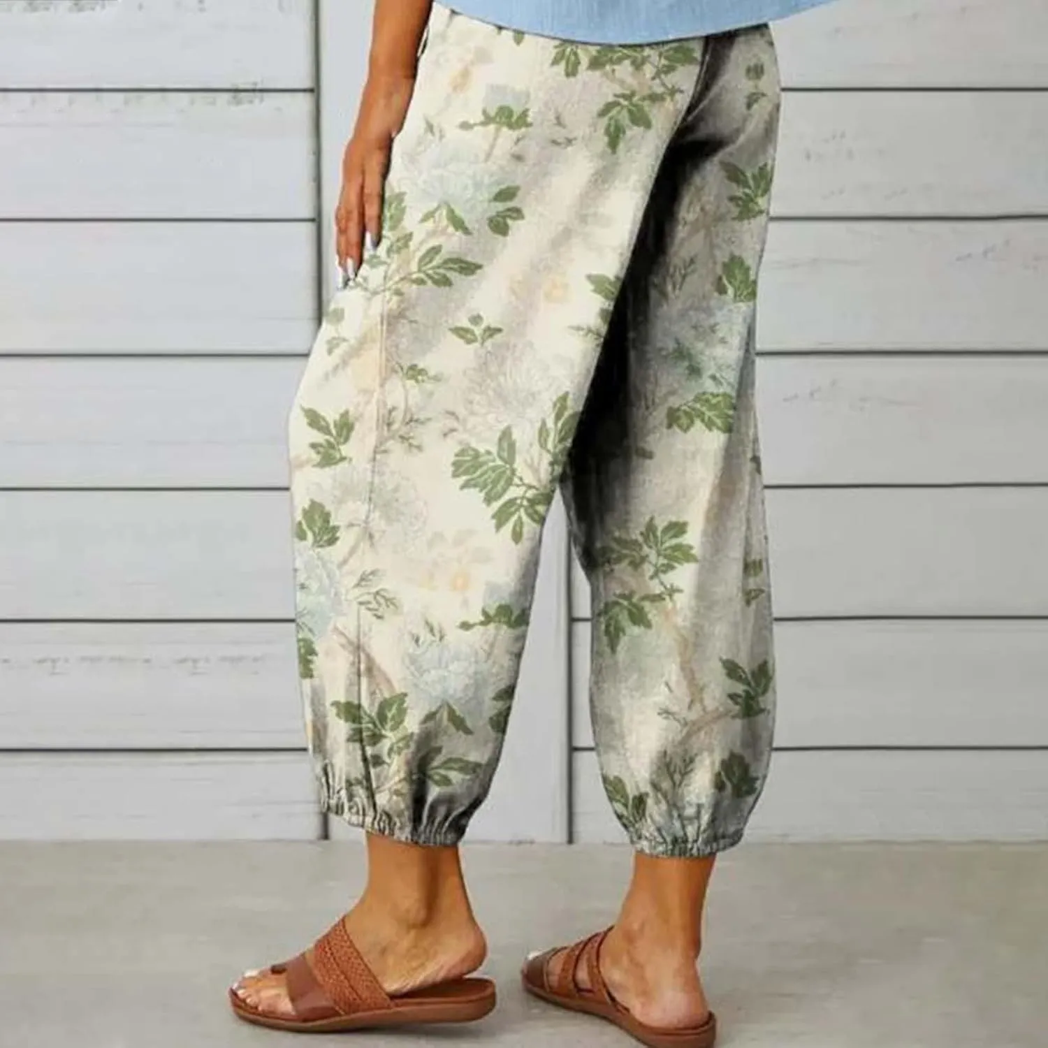 Linen Pants Spring Lightweight Cotton Lounge Pant Women Trousers Work Casual High Waisted