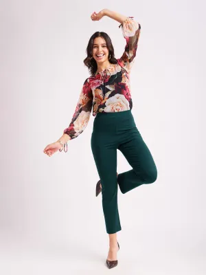 LivIn Air Bootcut Pants - Bottle Green