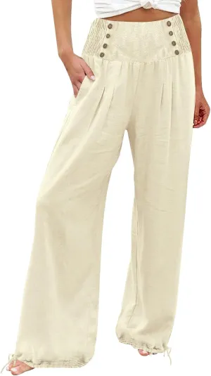 Loose Linen Pants Women Spring Pant Summer 2025 Pant Trousers with Pockets
