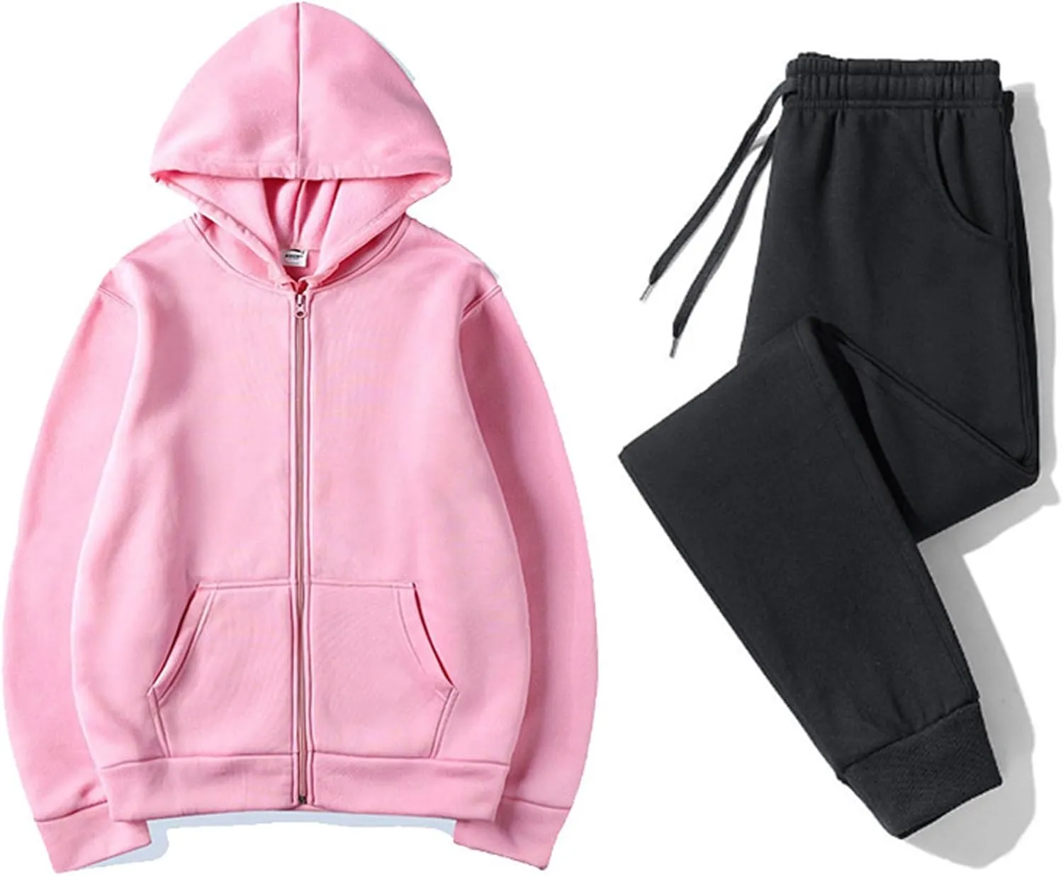 Lounge Sets for Women 2024 Long Sleeve V Neck Elastic Waist Sweatsuit Sweatshirt Wide Leg
