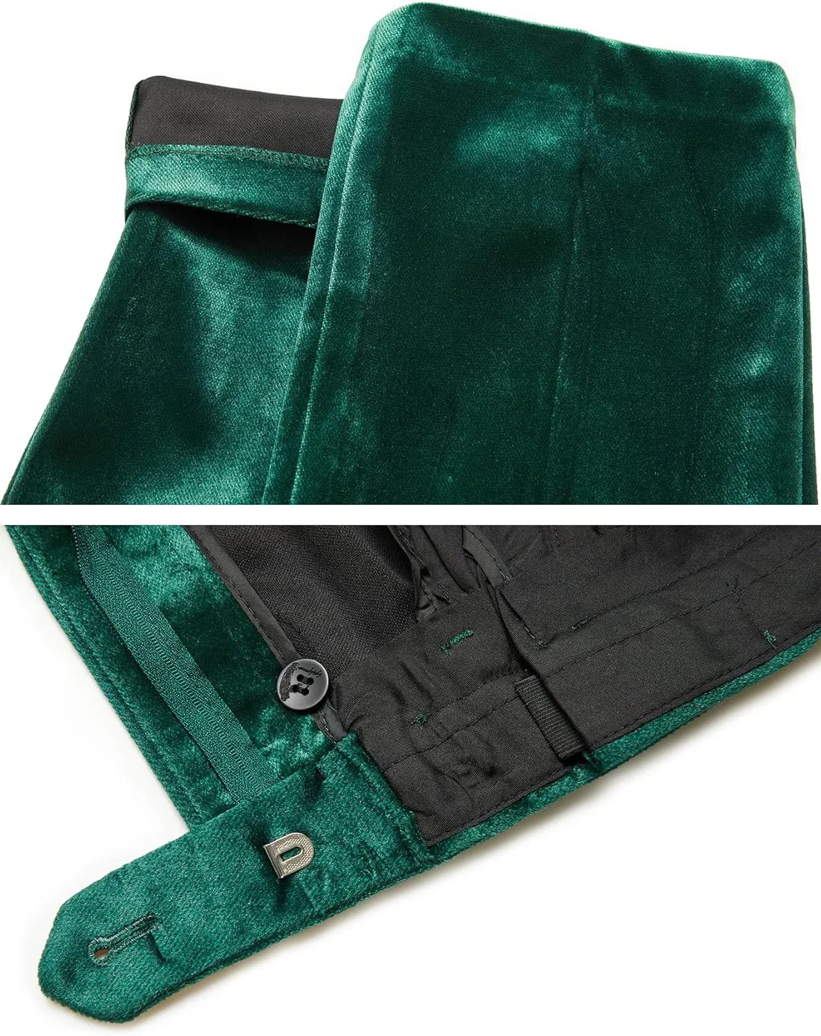 MAGE MALE Men's 2 Piece Velvet Suit One Button Tuxedo Slim Fit Luxurious Blazer Party Dinner Jacket & Pants