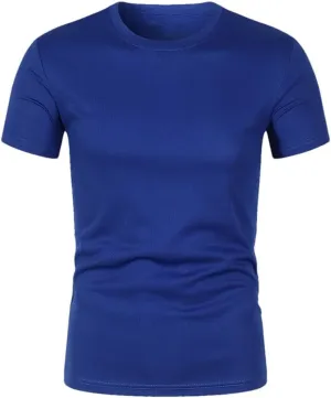 Men Short Sleeve T Shirts Breathable Quick Dry Sport Fitness Casual T Shirt