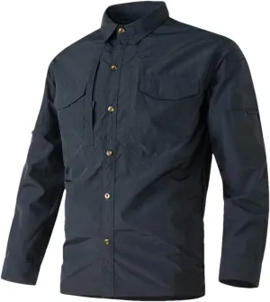 Men Tactical Shirts 6XL Summer SWAT Outdoor Combat Multi-Pocket Quick Dry Cargo Camping Long-Sleeved Shirts