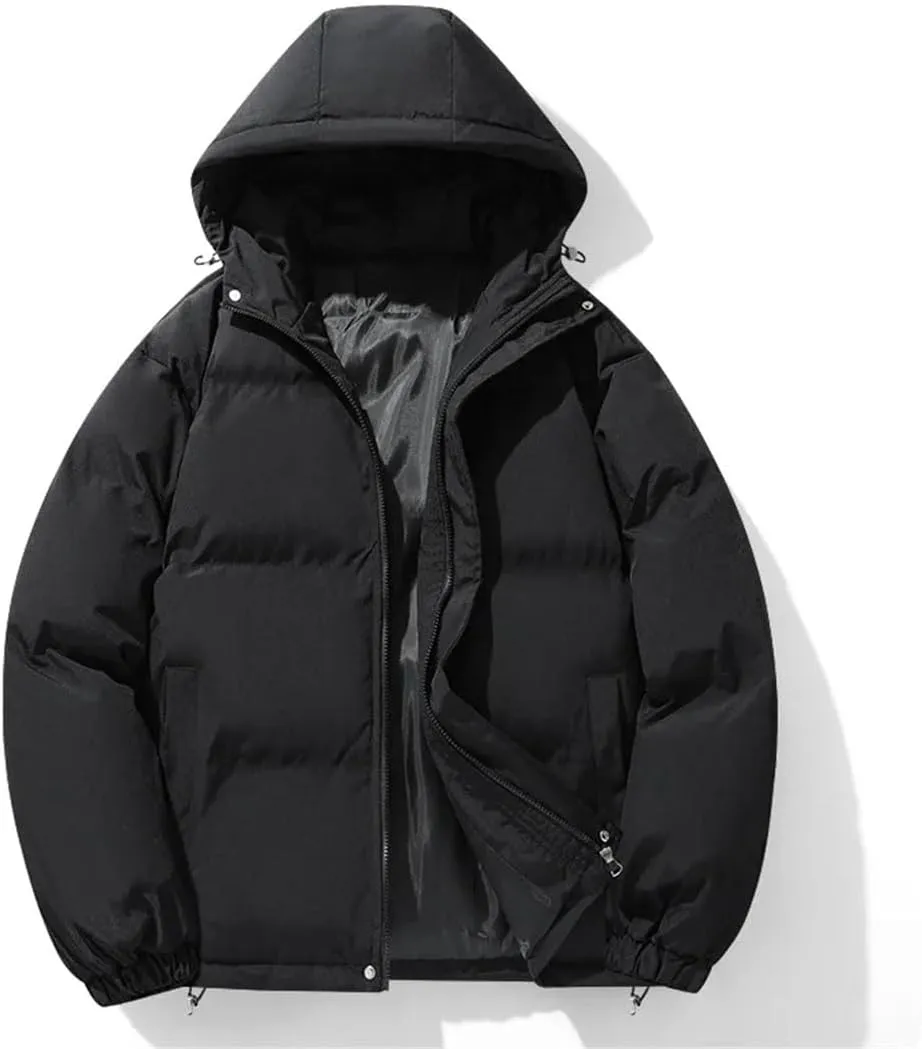 Men Winter Parkas Cotton-Padded Coats Puffer Jackets Outdoor Hooded Coat Windbreaker Thick Warm Coat Jacket