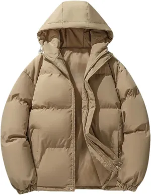 Men Winter Parkas Cotton-Padded Coats Puffer Jackets Outdoor Hooded Coat Windbreaker Thick Warm Coat Jacket