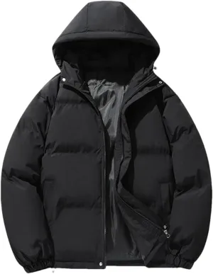 Men Winter Parkas Cotton-Padded Coats Puffer Jackets Outdoor Hooded Coat Windbreaker Thick Warm Coat Jacket