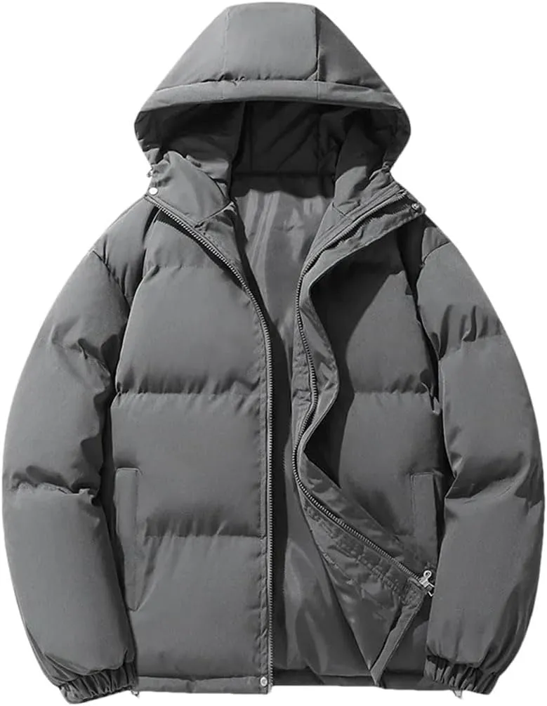 Men Winter Parkas Cotton-Padded Coats Puffer Jackets Outdoor Hooded Coat Windbreaker Thick Warm Coat Jacket