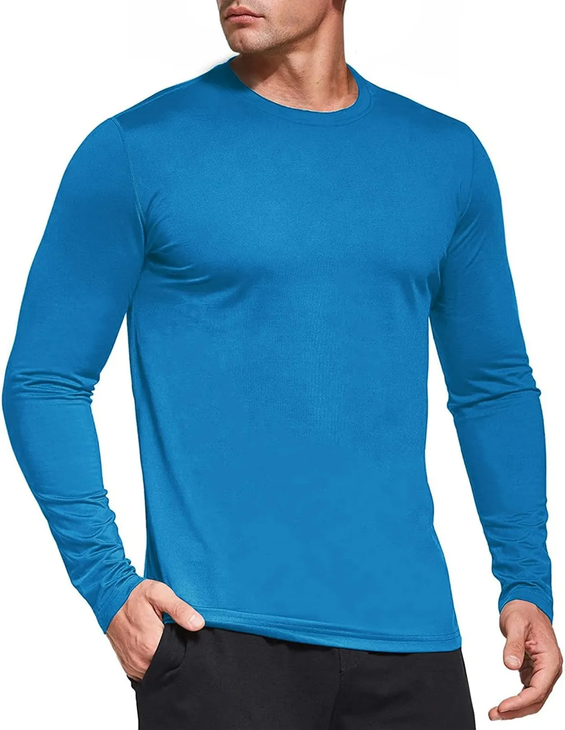 Men's 1, 3 or 5 Pack Performance Long Sleeve T-Shirts, UPF 50  Sun Protection Shirts, Athletic Gym Workout Shirts for Running
