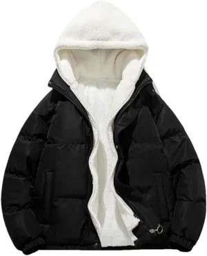 Men's Cotton Clothing Winter Thickened Loose Outdoor Camping Hooded Coat Padded Jacket