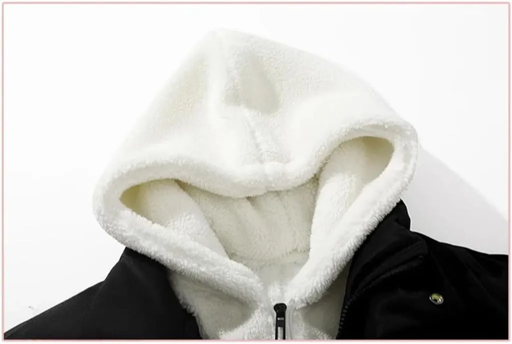 Men's Cotton Clothing Winter Thickened Loose Outdoor Camping Hooded Coat Padded Jacket