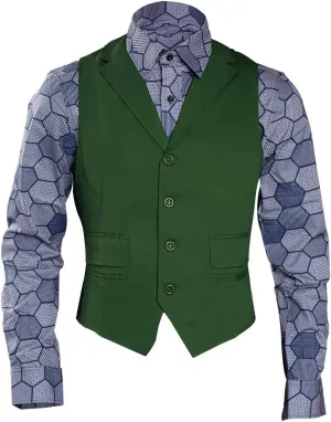 Mens Dark Knight Clown Costume Shirt Vest Dark Knight Cosplay Outfit Suit Fancy Dress Up