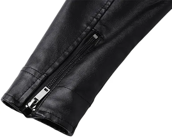 Men's Faux Leather Jacket for Fall/Winter,Men PU Jacket, outwear coat
