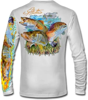 Mens Inshore Slam Comfortable Fishing Shirt-UPF 50  Interlocking Fabric, Quick-Dry, Ideal for Anglers (JM010)