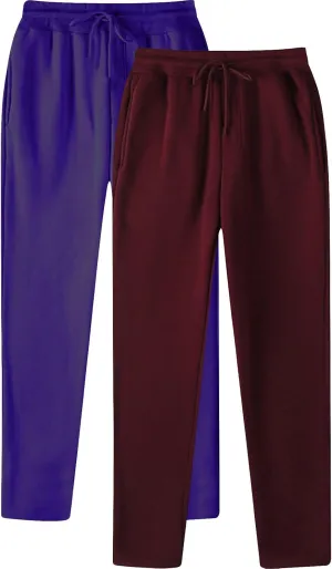 Mens Jogger Pants 2 Pack Sweatpants Lightweight Running Pant, Men Stretch Workout Jogging Gym Training Track Pants