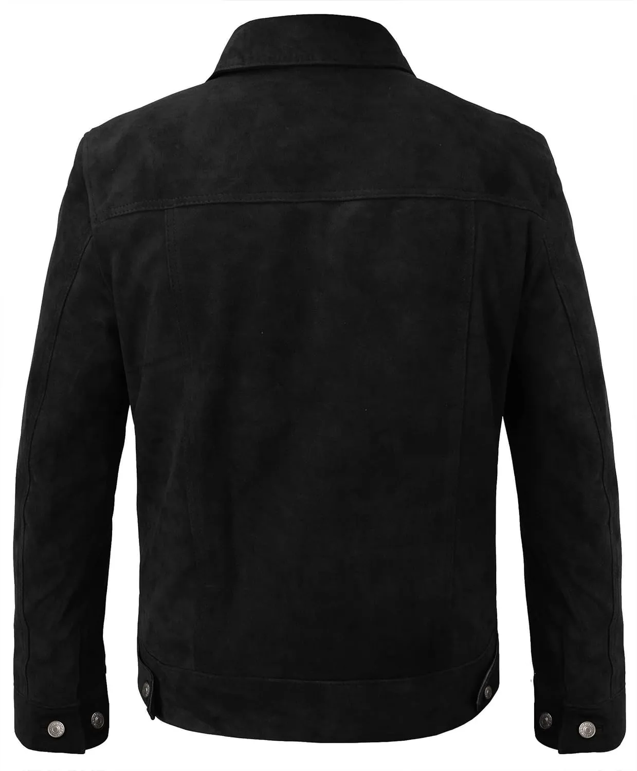 Mens Suede Leather Brown Trucker Jacket - Mens Western Cowboy Jacket Suede Leather Jacket for Men