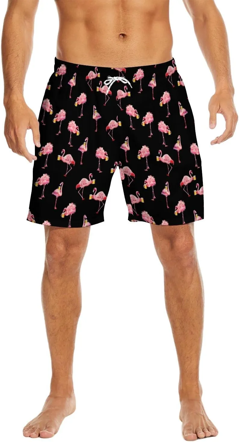Mens Swim Trunks with Compression Liner 2 in 1 Quick-Dry Swim Shorts Men Board Shorts Swimwear for Swimming Beach