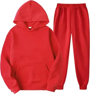 Mens Tracksuit 2 Piece Sweatsuit Set Long Sleeve Pullover Athletic Suit Casual Fitness Jogging Hooded Athletic Sweatsuits