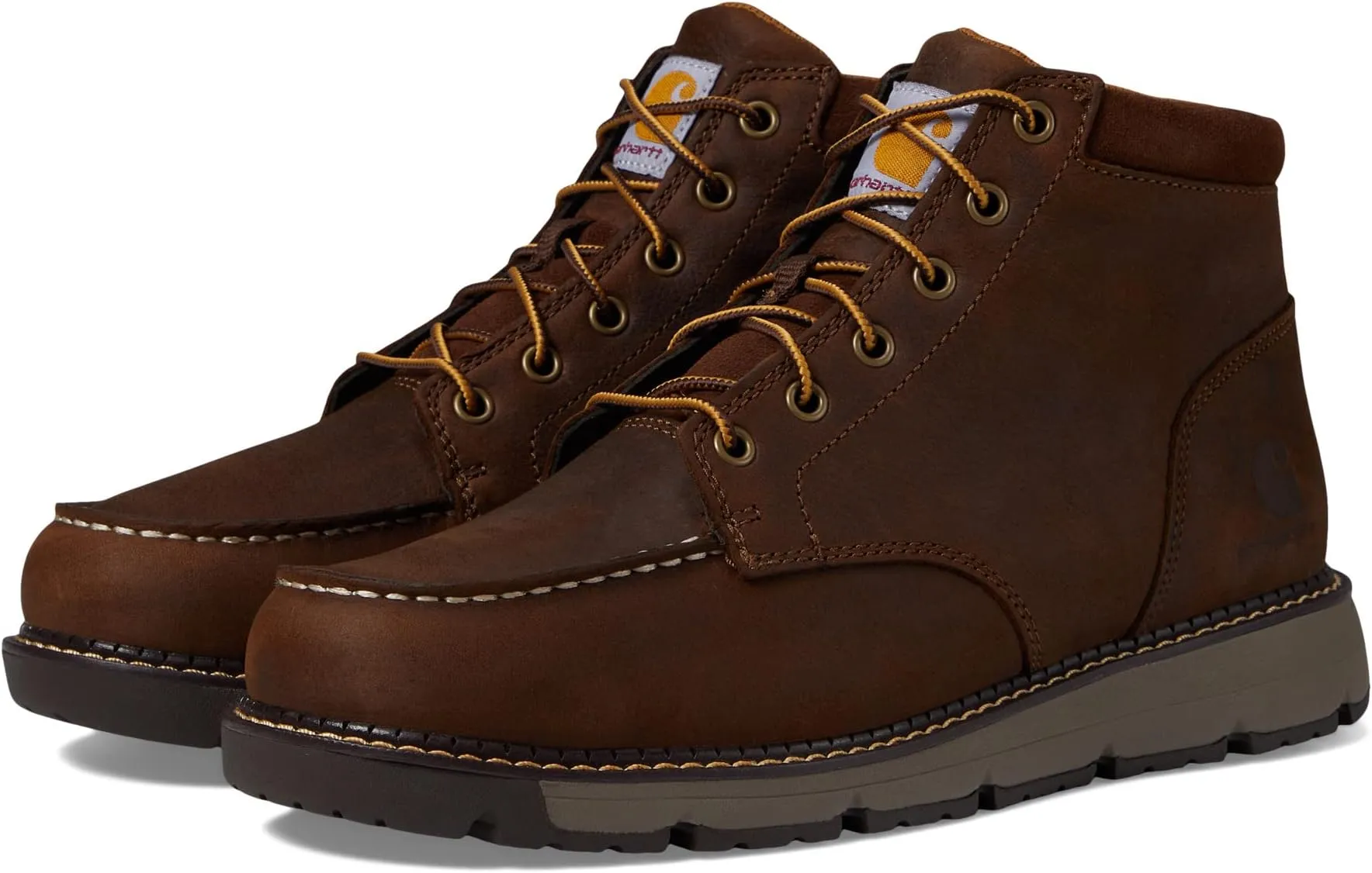 Millbrook 5" Moc Soft Toe Wedge Boot Carhartt, Dark Bison Oil Tanned