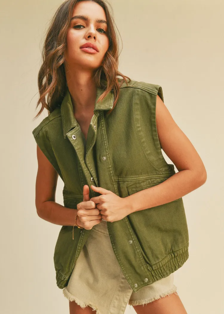 Molli Washed Utility Vest