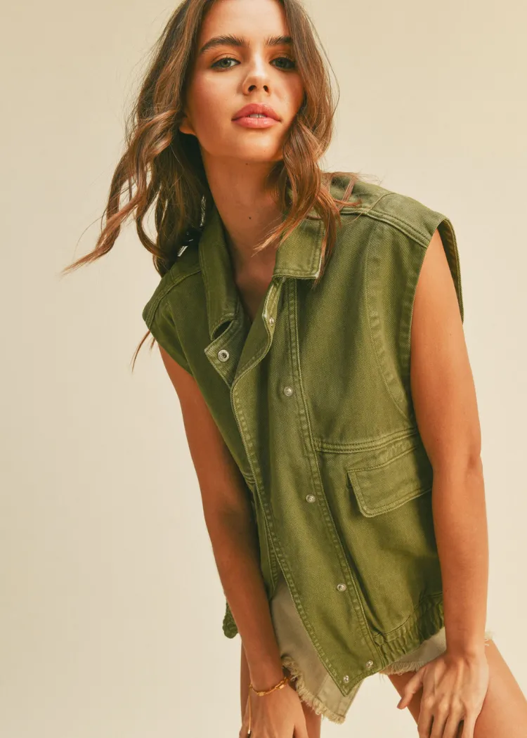 Molli Washed Utility Vest