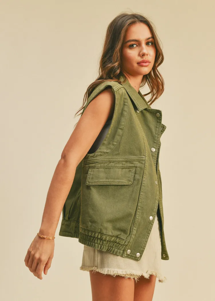 Molli Washed Utility Vest