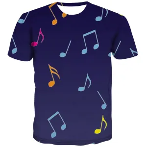Music T-shirt Men Instrument T-shirts Graphic Retro T-shirts 3d Electronic Tshirts Novelty