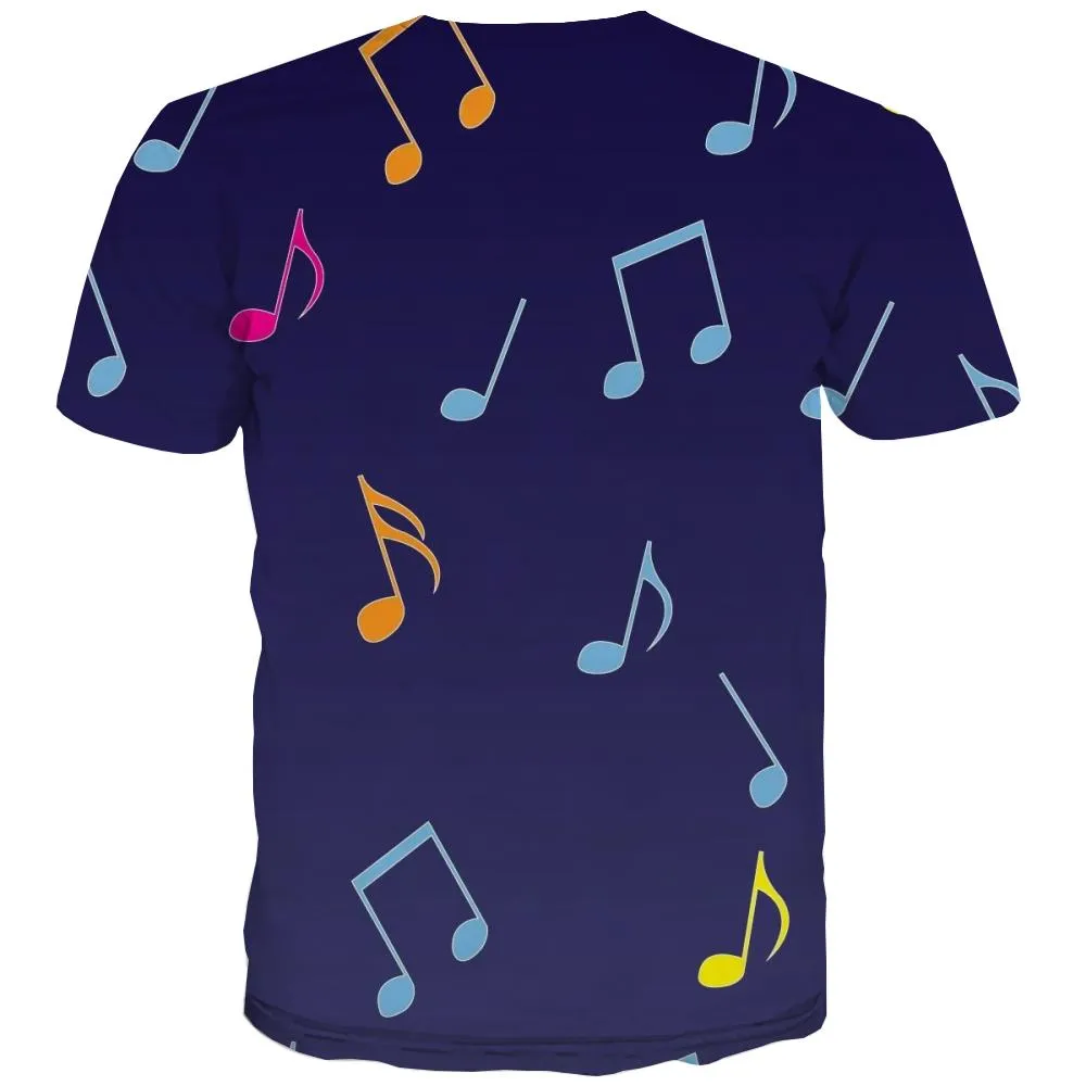 Music T-shirt Men Instrument T-shirts Graphic Retro T-shirts 3d Electronic Tshirts Novelty
