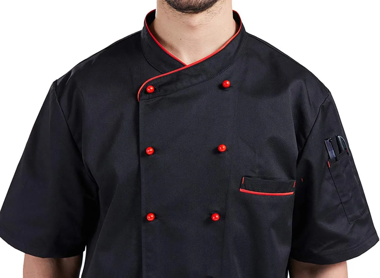 Nanxson Unisex Men' Chef Jacket Summer Short Sleeve Breathable Apparel Work wear Uniform CFM0048
