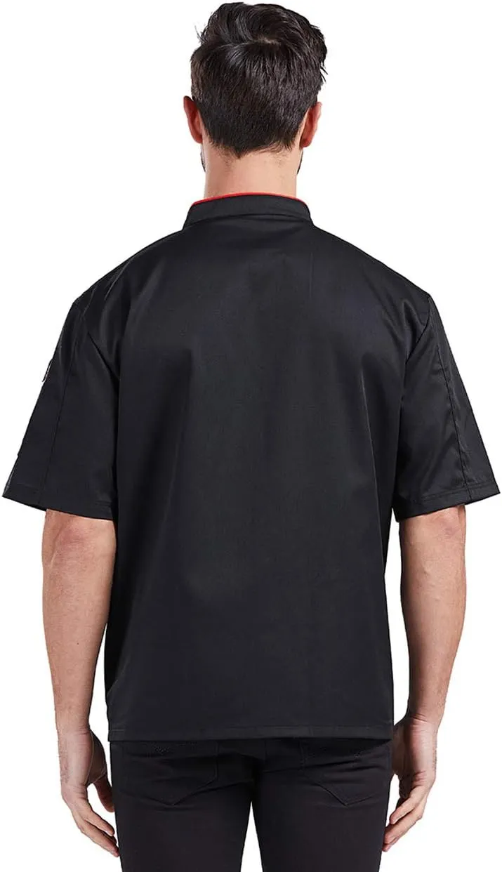 Nanxson Unisex Men' Chef Jacket Summer Short Sleeve Breathable Apparel Work wear Uniform CFM0048