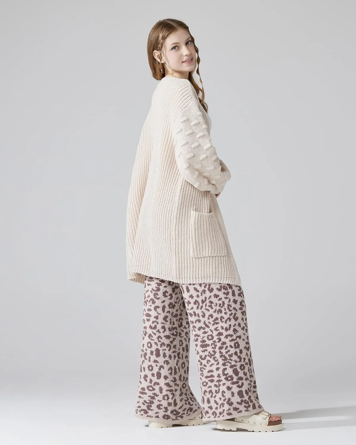 noflik Women's Oversized Sweater Cardigan with Pockets