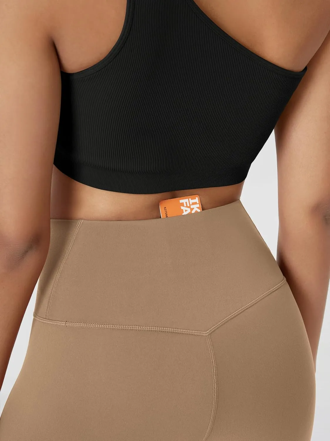 ODODOS Cloud Feeling Crossover Yoga Shorts with Back Pocket for Women, 6" / 8 V High Wasit Lounge Biker Shorts