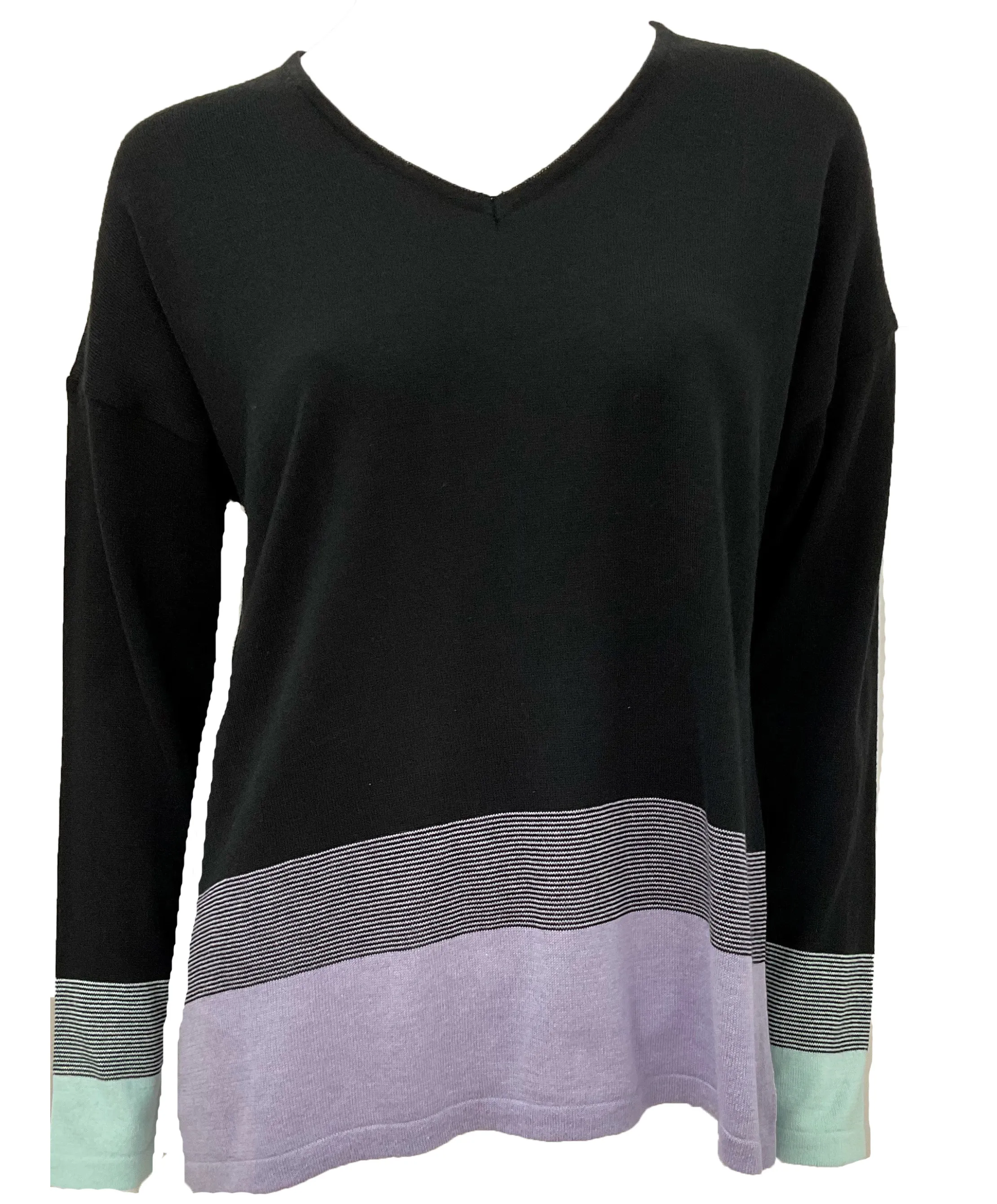 Ombre 3/4 V-Neck Top
