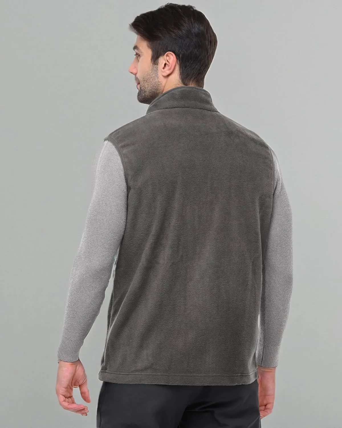 Outdoor Ventures Men's Full-Zip Polar Fleece Vest Outerwear Lightweight Warm Casual Sleeveless Jacket for Fall & Winter