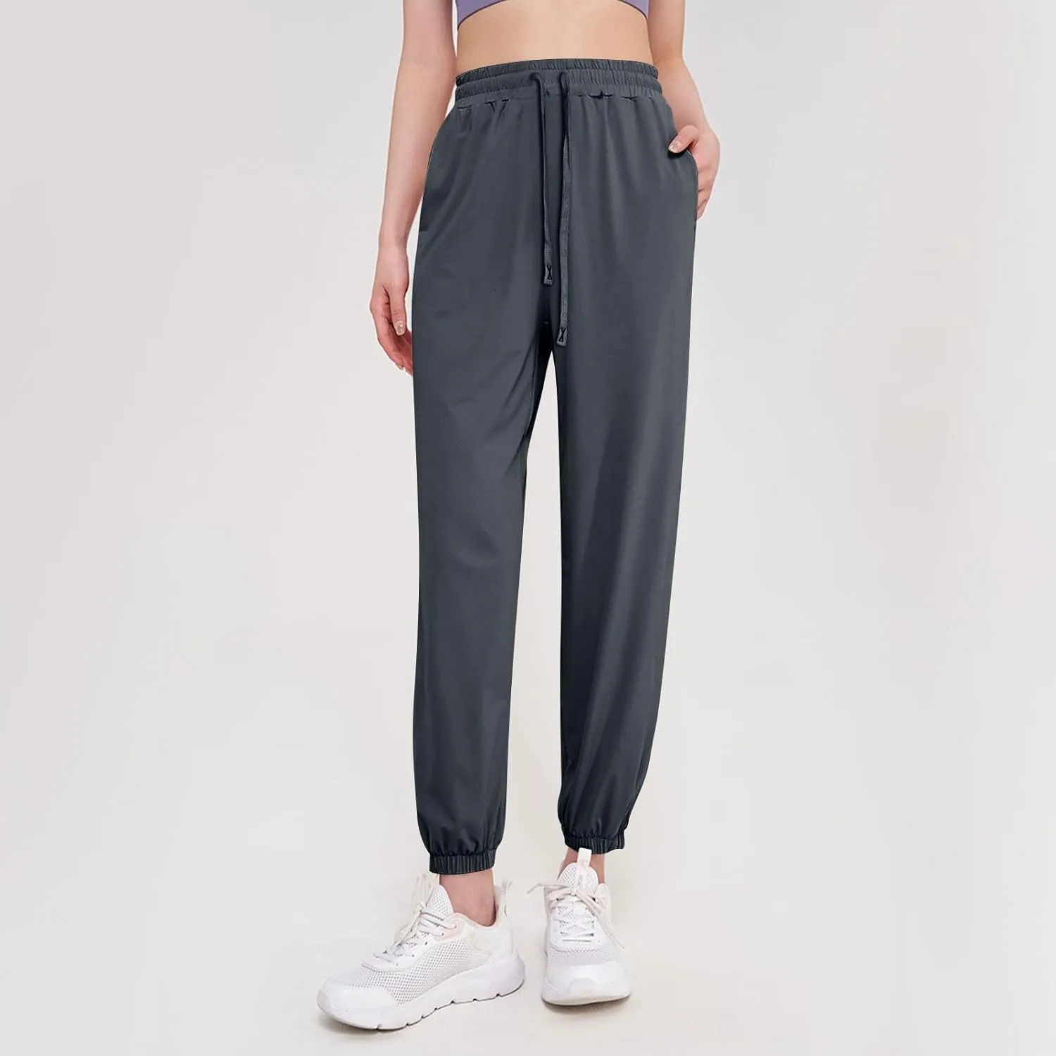 Pants for Women,Linen Sweatpants Petite High Waisted Straight Leg Trousers Dressy Linen Cotton Palazzo