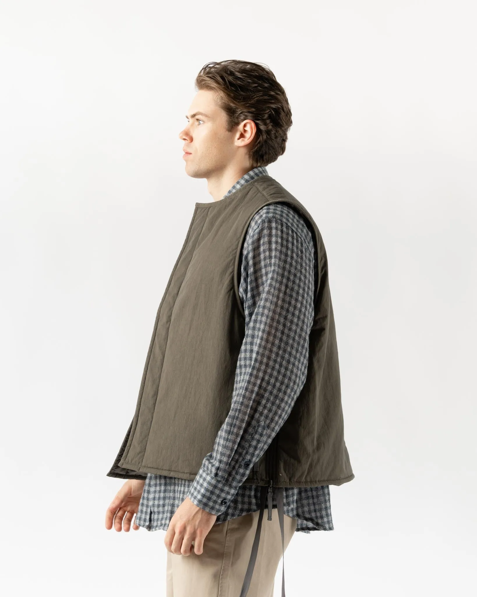 Pilgrim Surf   Supply Raff Insulated Vest in Olive