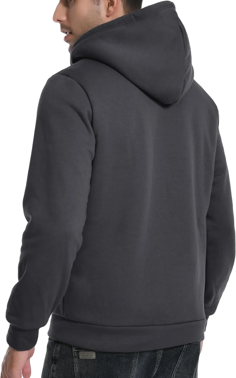 Pioneer Camp Men's Sherpa Lined Hoodie Full Zip Up Heavyweight Hooded Jacket Sweatshirt Fleece Fall Winter Coat with Pocket