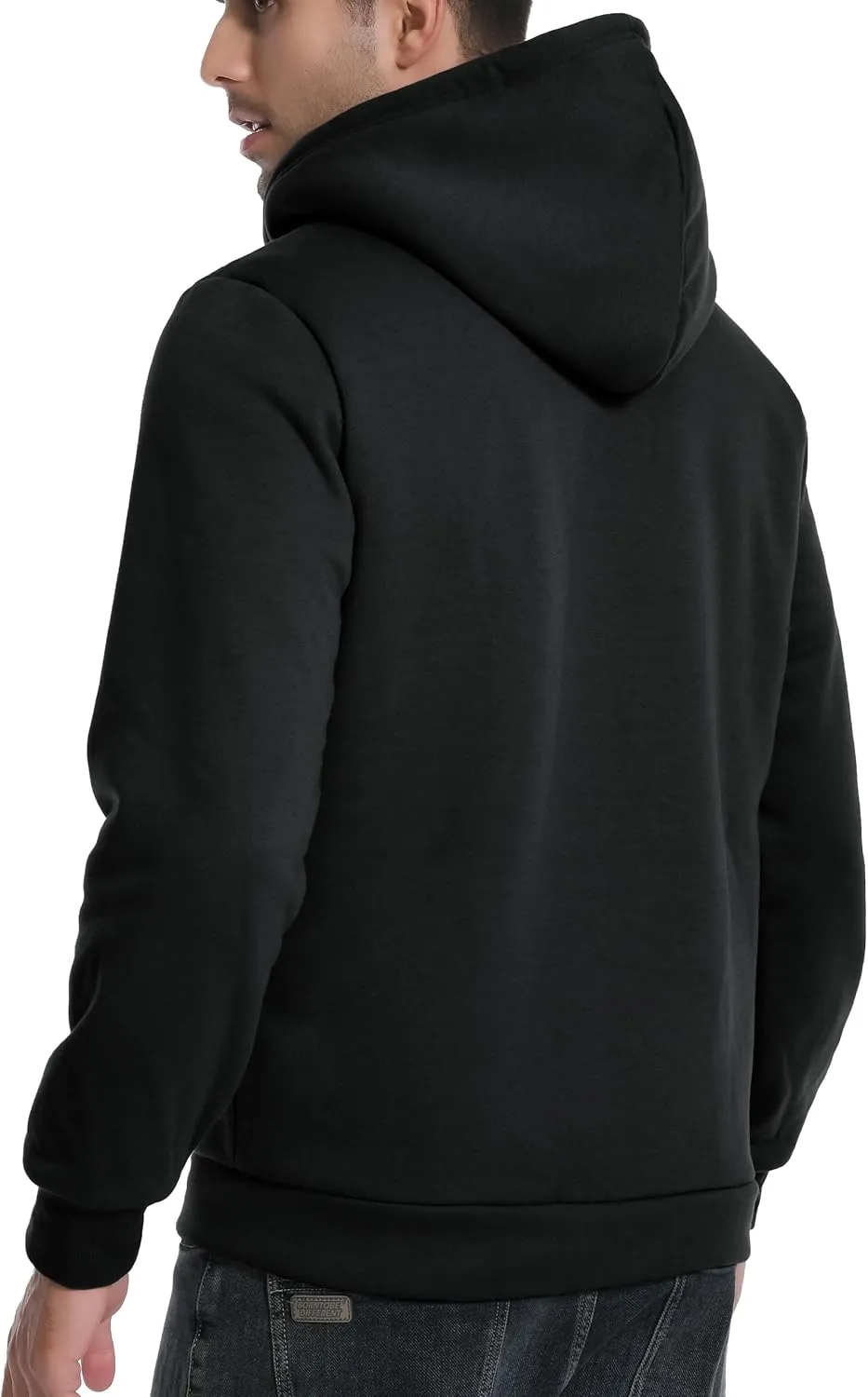 Pioneer Camp Men's Sherpa Lined Hoodie Full Zip Up Heavyweight Hooded Jacket Sweatshirt Fleece Fall Winter Coat with Pocket