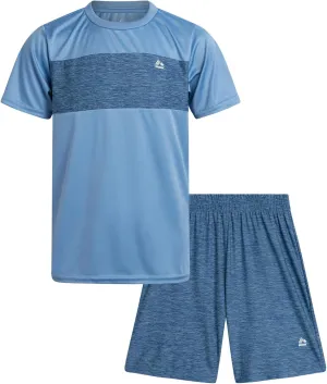 RBX Boys' Athletic Shorts Set - 2 Piece Performance Short Sleeve T-Shirt and Quick Dry Gym Shorts Set for Boys (Sizes: 8-12)