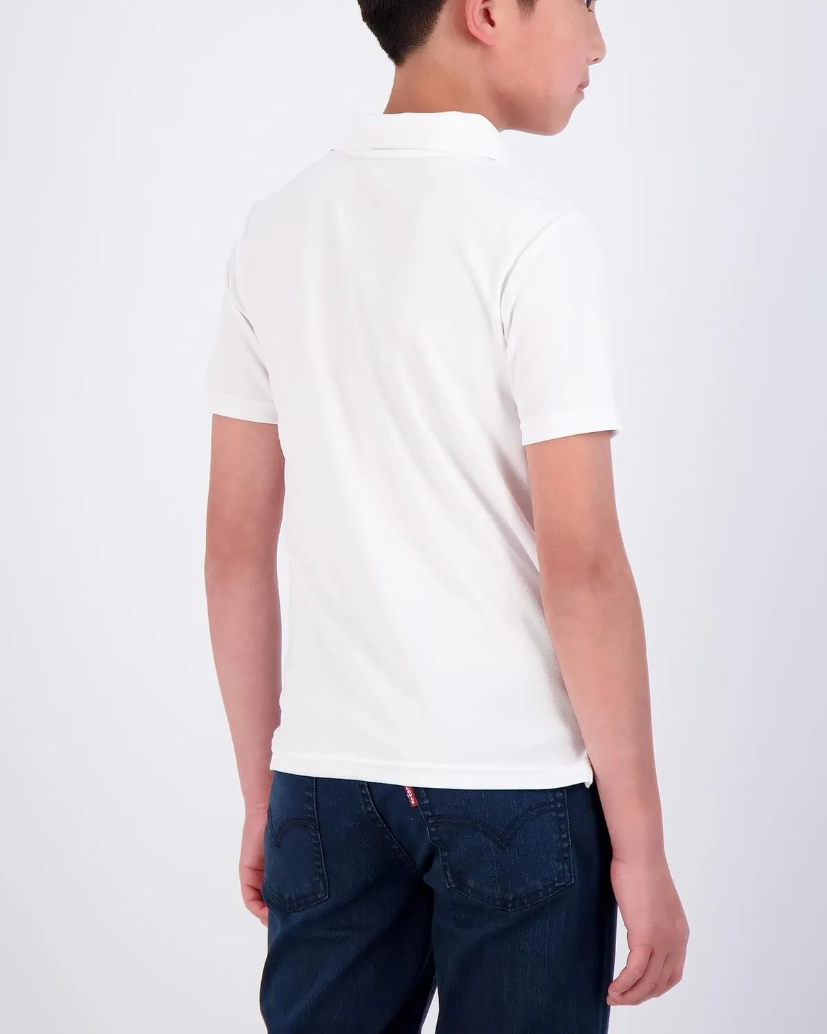 Real Essentials 3 Pack: Boy's Short Sleeve Polo Shirt - School Uniform Active Performance Golf (Ages 4-16)