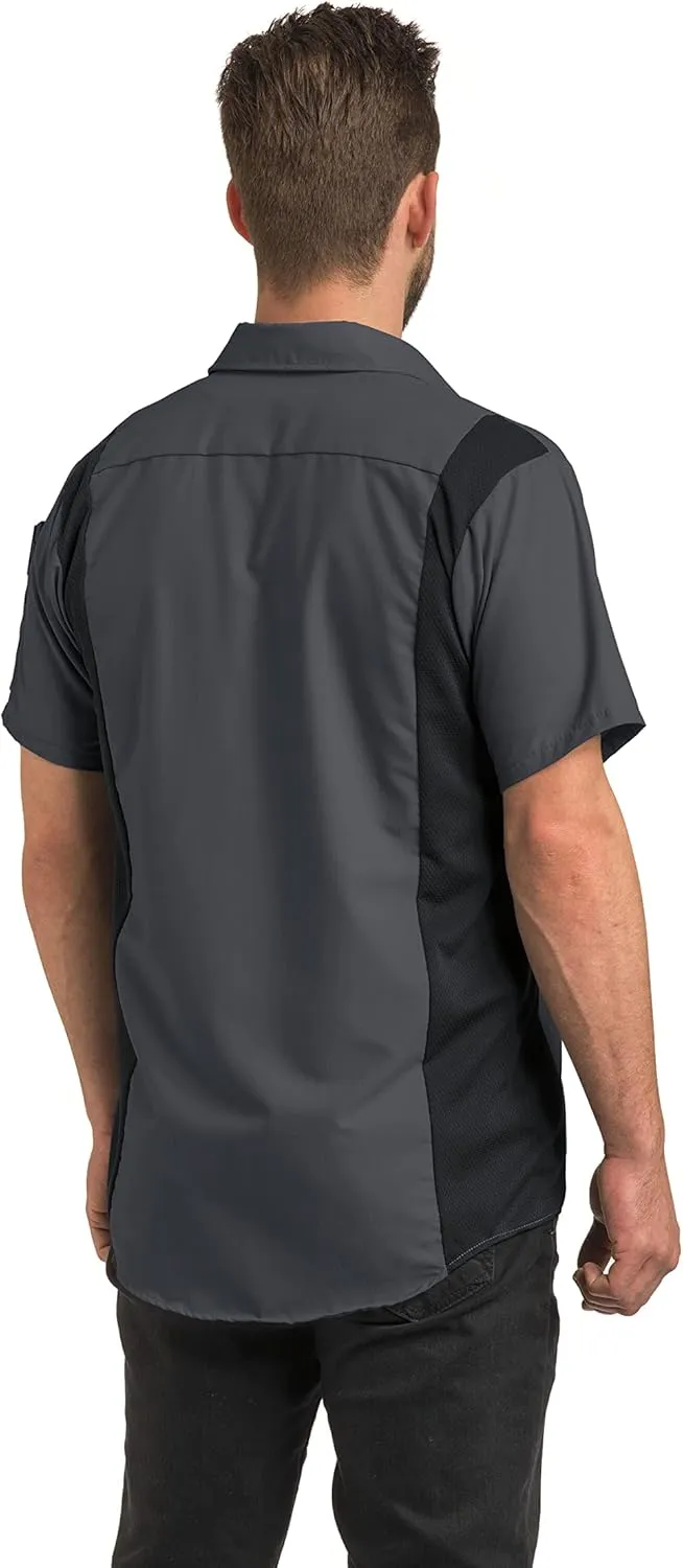 Red Kap Men's Short Sleeve Performance Plus Shop Shirt with Oilblok Technology