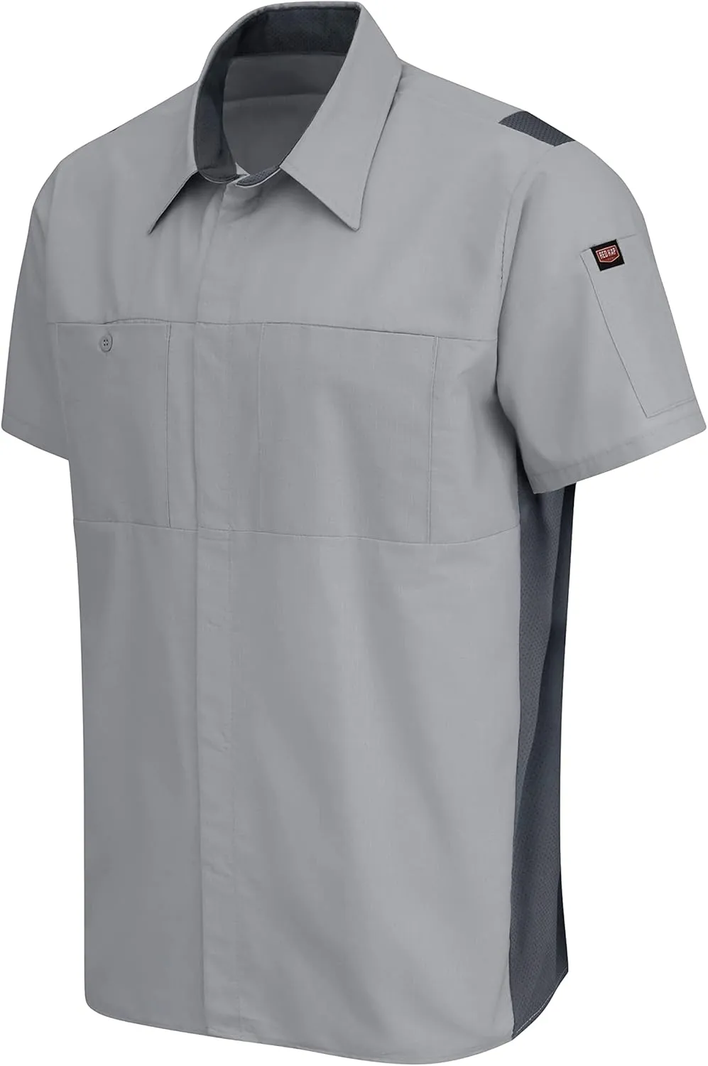 Red Kap Men's Short Sleeve Performance Plus Shop Shirt with Oilblok Technology