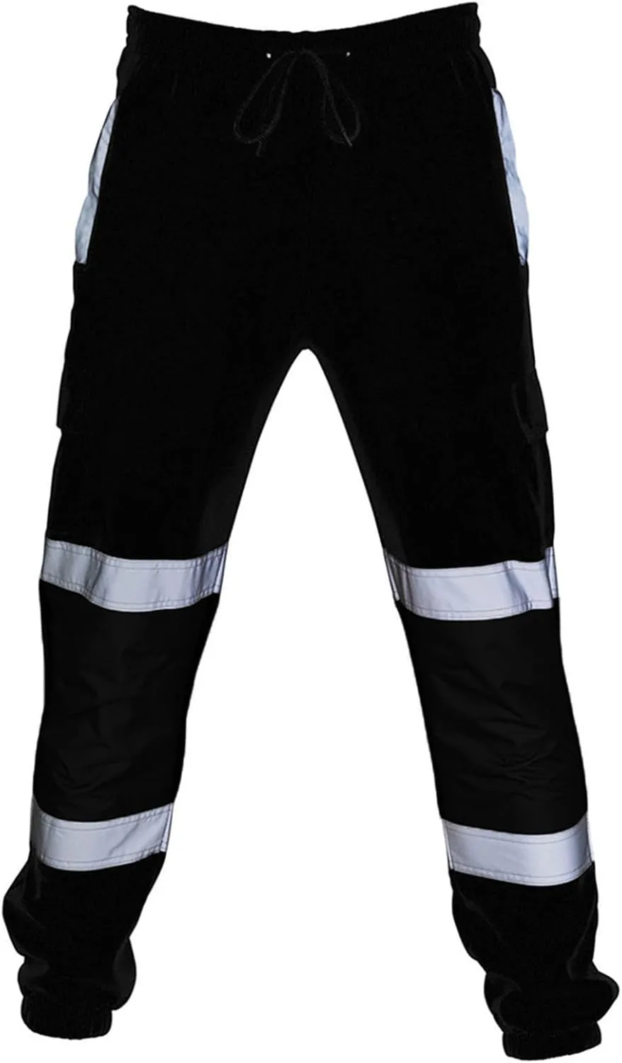 Reflective Safety Pants for Men Drawstring Hi-Vis Trousers Construction Work Pants Casual Cargo Pants