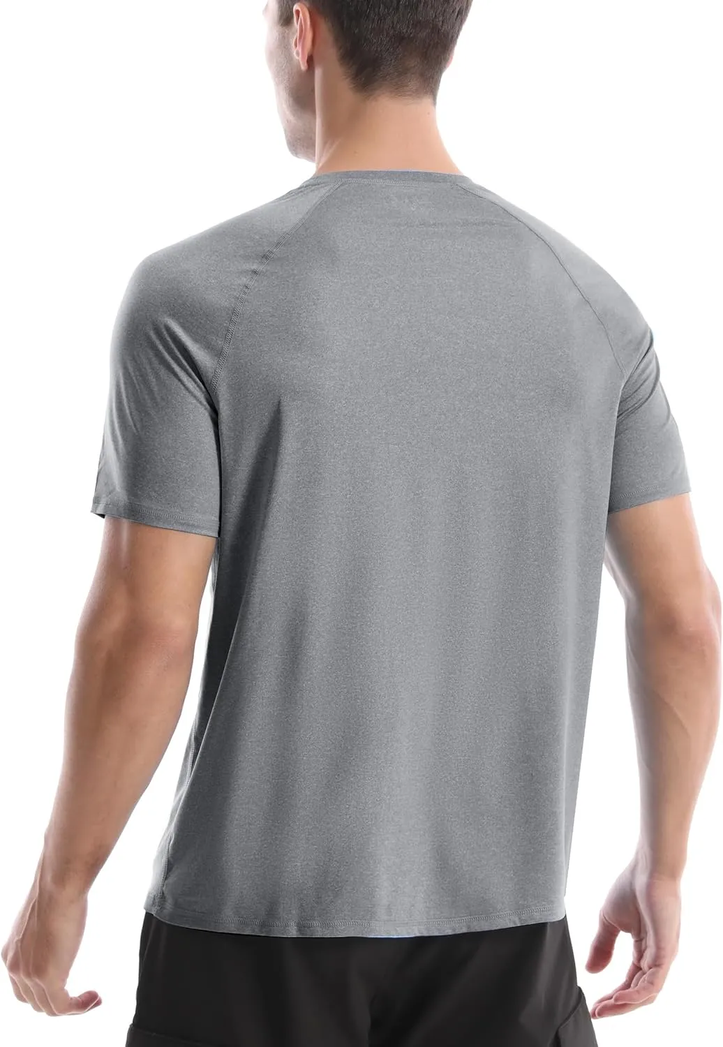 Roadbox Swim Shirts Short Sleeve for Men, Sun Protection UPF 50  Fishing Rash Guard, UV Gym Workout Shirt for Running Outdoor