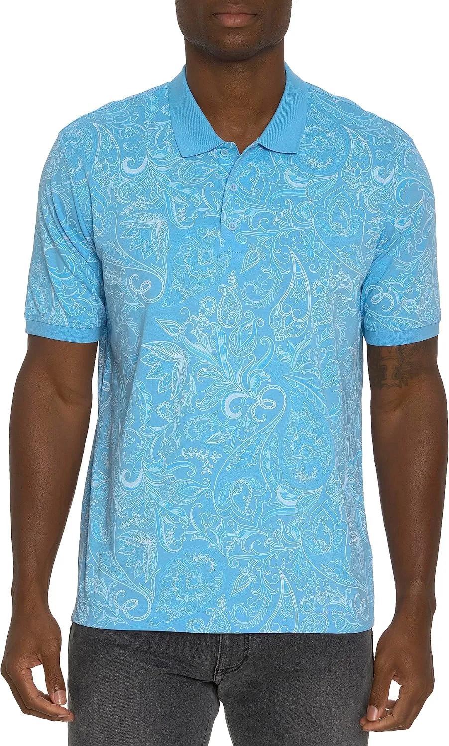 Robert Graham Men's Dozer Short-Sleeve Knit Polo Shirt